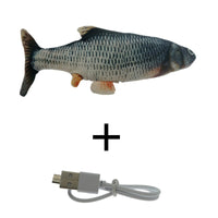 30CM Cat Toy Fish USB Electric Charging Simulation Dancing Jumping Moving Floppy Fish Cat Toy For Cats Toys Interactive Hotsale