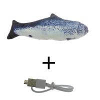 30CM Cat Toy Fish USB Electric Charging Simulation Dancing Jumping Moving Floppy Fish Cat Toy For Cats Toys Interactive Hotsale