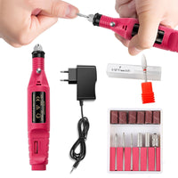 1 Set Professional Electric Nail Drill Machine Manicure Machine Pedicure Drill Set Ceramic Nail File Nail Drill Equipment Tools