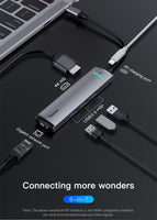 USB C HUB Type C to 4KHD RJ45 Ethernet Multi Ports USB 3.0 PD  Power Adapter For MacBook,Huawei and Samsung