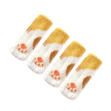 Floor Protection Chair Foot Pads Leg Furniture Wool Knitting Cover Chair Cat Pads Floor Paw Anti-noise Protector Chair Cover